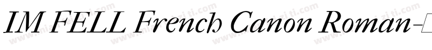 IM FELL French Canon Roman字体转换